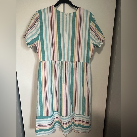 STRIPED Midi Summer Dress - Picture 2 of 4